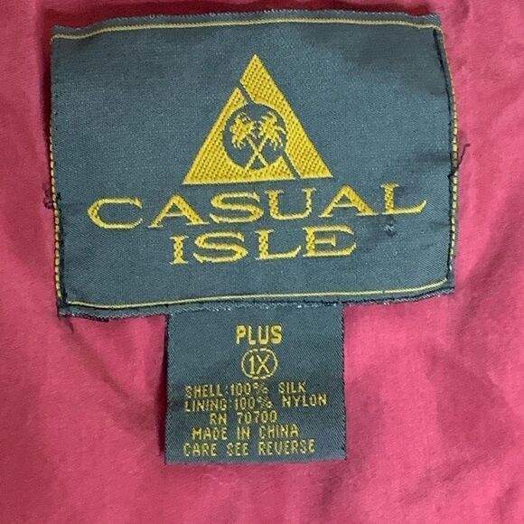 Casual Isle Vintage silk zipper jacket - Picture 6 of 7